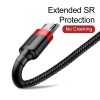 Кабель Baseus cafule Cable USB For Micro 2A 3m Red+Black