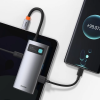 USB-хаб Baseus Metal Gleam Series 4-in-1 Multifunctional Type-C HUB Docking Station Gray（Type-C to HDMI*1+USB3.0*1+USB2.0*1+PD*1）