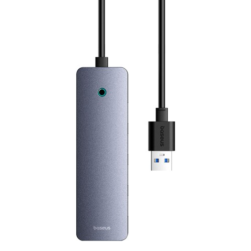 USB-хаб Baseus UltraJoy Series 4-Port  HUB Lite 50cm Space Grey（USBA to USB3.0*4+Type-C5V）