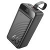 Зовнішній акумулятор HOCO J123C Element 22.5W+PD20W fully compatible power bank with digital display(60000mAh) Black
