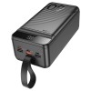 Зовнішній акумулятор HOCO J123C Element 22.5W+PD20W fully compatible power bank with digital display(60000mAh) Black
