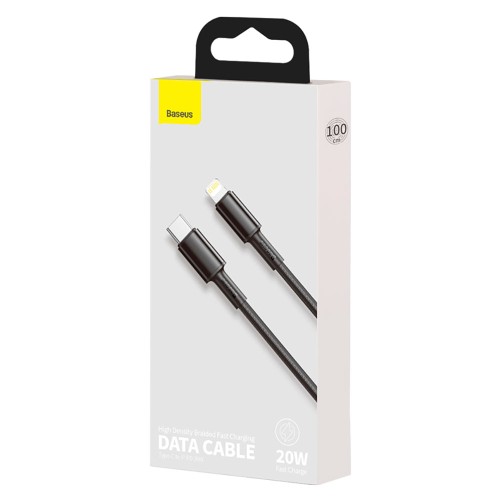 Кабель Baseus High Density Braided Fast Charging Data Cable Type-C to iP PD 20W 1m Black