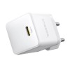 Мережевий зарядний пристрій з кабелем Baseus Palm Fast Charger 1C 20W EU Moon White set USB-C to iP 20W 1m