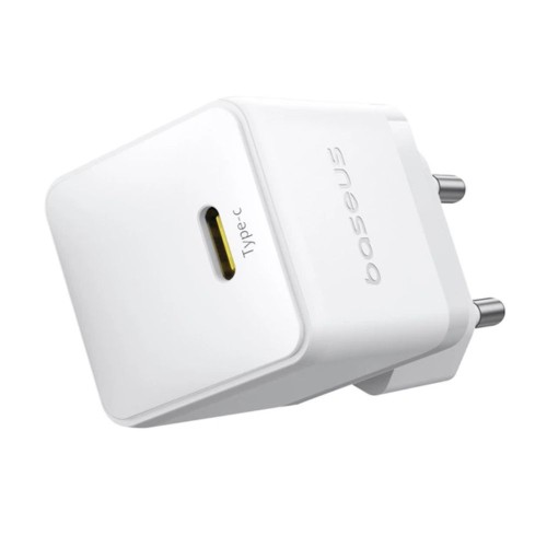Мережевий зарядний пристрій з кабелем Baseus Palm Fast Charger 1C 20W EU Moon White set USB-C to iP 20W 1m