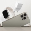 Мережевий зарядний пристрій з кабелем Baseus Palm Fast Charger 1C 20W EU Moon White set USB-C to iP 20W 1m