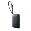 Зовнішній акумулятор Baseus EnerFill FC11 Digital Display Power Bank with Dual Built-in Cables 20000mAh 22.5W Cosmic Black