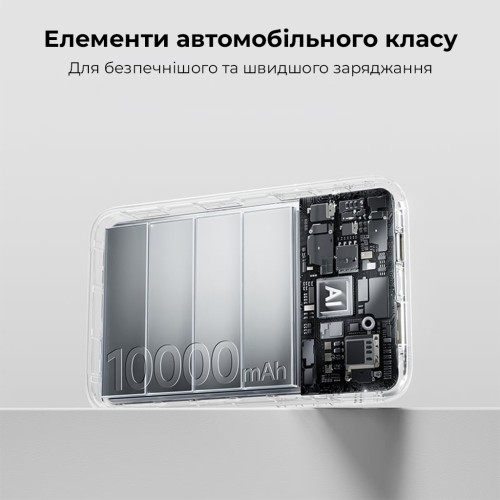 Зовнішній акумулятор Baseus EnerFill FC11 Digital Display Power Bank with Dual Built-in Cables 20000mAh 22.5W Cosmic Black