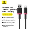 Кабель Baseus Dura Series Fast Charging Cable USB to iP 2.4A 1m Red+Black