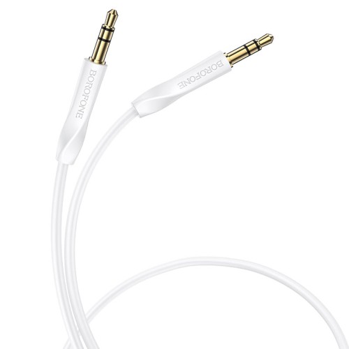Аудіокабель BOROFONE BL16 3.5mm male to 3.5mm male, PVC, 1m, White