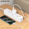 Мережевий зарядний пристрій з кабелем BOROFONE BN27 Fuente PD20W+QC3.0 charger set (C to C) (EU) White