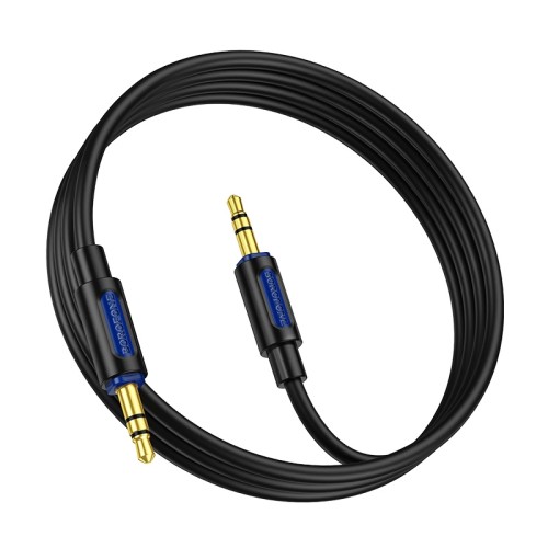 Аудіокабель BOROFONE BL20 3.5mm male to 3.5mm male, silicone, 1m Black