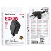 Мережевий зарядний пристрій BOROFONE BA98A Ilustre PD30W (2C1A) charger with digital display (EU) Black