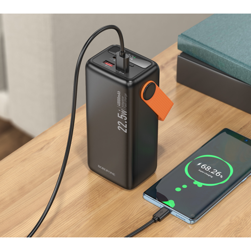 Зовнішній акумулятор BOROFONE BJ66 Magnifico 22.5W+PD20W fully compatible power bank (40000mAh) Black
