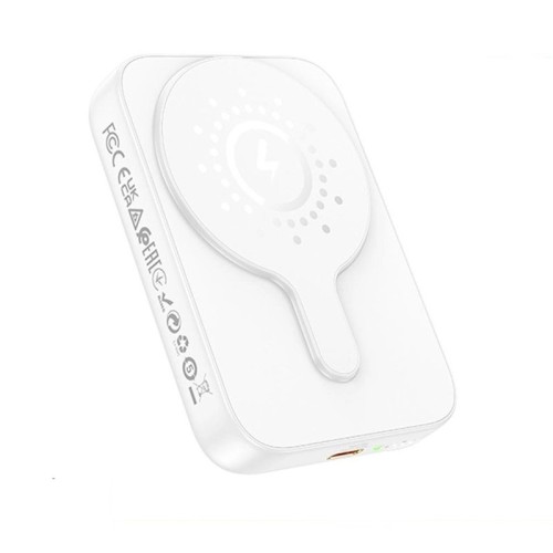 Зовнішній акумулятор HOCO J117A Esteem PD20W magnetic power bank(10000mAh) White