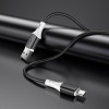 Кабель BOROFONE BX79 USB to Type-C 3A, 1m, silicone, silicone connectors, Black