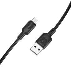 Кабель BOROFONE BX113 Lenny silicone charging data cable Micro(L=2M) Black