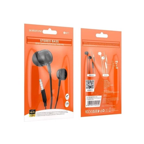 Навушники дротові BOROFONE BM77 (3.5mm) Black
