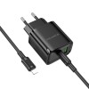 Мережевий зарядний пристрій з кабелем BOROFONE BA83A Flare star PD20W+QC3.0 charger set(C to iP) Black