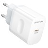 Мережевий зарядний пристрій BOROFONE BA99A Breeze single port PD20W charger White