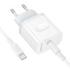 Мережевий зарядний пристрій з кабелем BOROFONE BA99A Breeze single port PD20W charger set(C to C) White