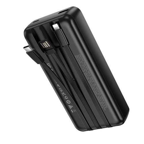 Зовнішній акумулятор BOROFONE BJ79A Clever power bank with 3 cables(20000mAh) Black