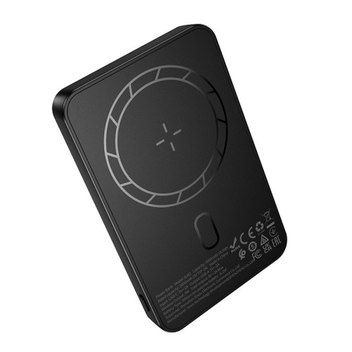 Зовнішній акумулятор BOROFONE BJ82 Dawn magnetic power bank(5000mAh) Black