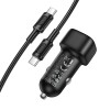 Автомобільний зарядний пристрій BOROFONE BZ34B Cloud PD38W(1C1A) car charger set(C to C) Black
