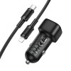Автомобільний зарядний пристрій BOROFONE BZ34B Cloud PD38W(1C1A) car charger set(C to iP) Black