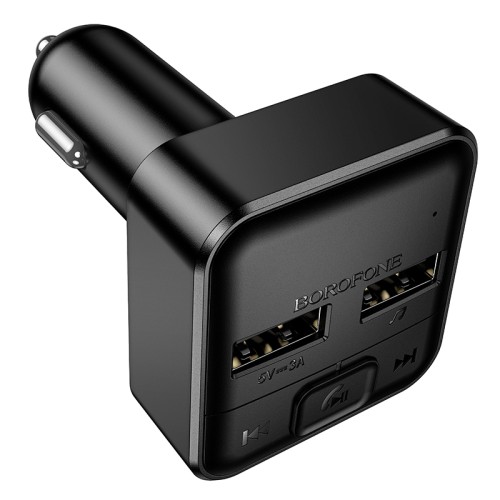 АЗП з FM-модулятором BOROFONE BC63 Selecto car BT FM transmitter Black