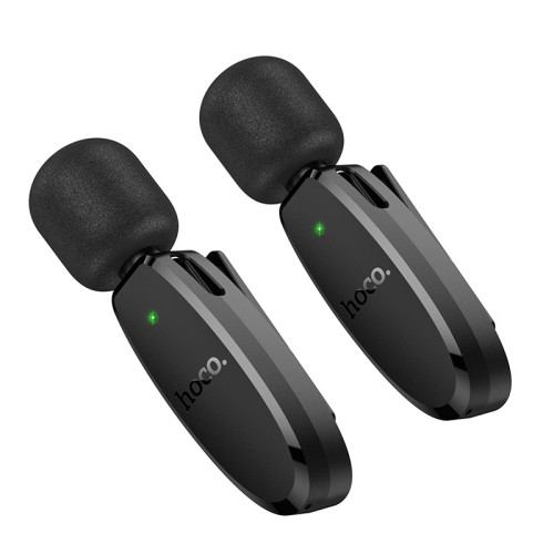 Бездротова мікрофонна система HOCO L15 dual-mic (iP/Type-C) Black