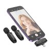 Бездротова мікрофонна система HOCO L15 dual-mic (iP/Type-C) Black
