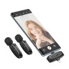 Бездротова мікрофонна система HOCO L15 dual-mic (iP/Type-C) Black
