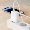 Мережевий зарядний пристрій з кабелем BOROFONE BAS76A Source PD30W+QC3.0 charger set(C to iP) White