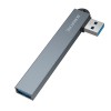 USB-хаб BOROFONE FH1 4-in-1 converter(USB to USB2.0*3+USB3.0) Metal Gray