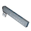 USB-хаб BOROFONE FH1 4-in-1 converter(USB to USB2.0*3+USB3.0) Metal Gray