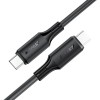 Кабель ACEFAST C17-03 USB-C to USB-C silicone charging data cable Black