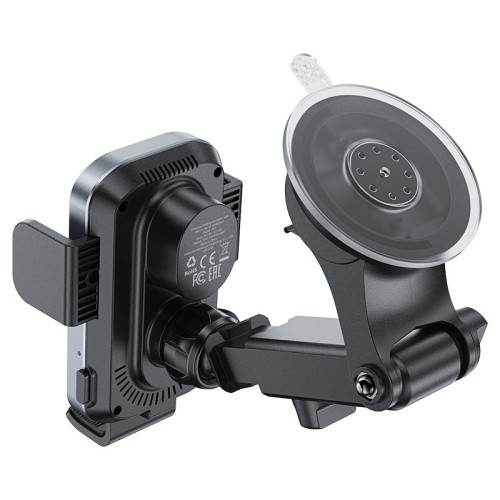 Автотримач для телефона з БЗП ACEFAST D53 wireless charging car holder with electric clamp for dashboard Black