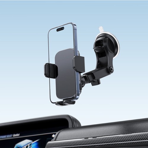 Автотримач для телефона з БЗП ACEFAST D53 wireless charging car holder with electric clamp for dashboard Black