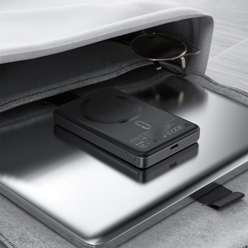 Зовнішній акумулятор ACEFAST M12 PD20W ultra-thin magnetic wireless charging power bank 10000mAh, Black