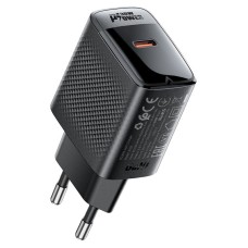 Мережевий зарядний пристрій ACEFAST A102 PD30W GaN single USB-C charger (EU) Black