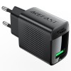 Мережевий зарядний пристрій з кабелем ACEFAST A90 QC18W GaN single USB-A charger set (P3) (EU) Black