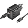 Мережевий зарядний пристрій з кабелем HOCO CS24A Puerto single-port PD25W charger set (C to iP)(EU) Black