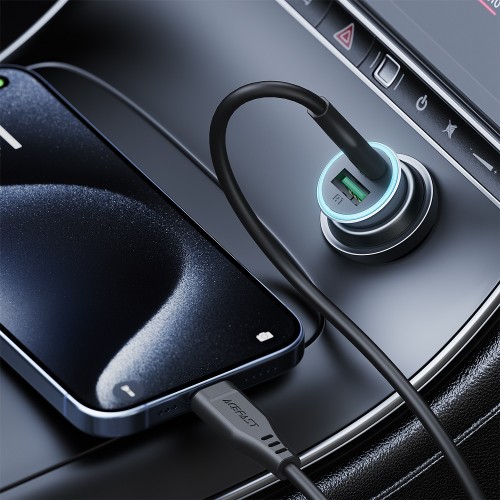 Автомобільний зарядний пристрій ACEFAST B16 95W (USB-A+USB-C) dual port metal car charger set (P5) Metal Gray