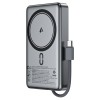 Зовнішній акумулятор ACEFAST M18-10000 PD20W/22.5W magnetic fast charging power bank with built-in cable Black