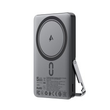 Зовнішній акумулятор ACEFAST M16-5000 PD18W ultra-thin magnetic wireless charging power bank with stand Black