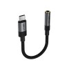 Аудіокабель ACEFAST J12 Type-C to 3.5mm female, nylon braid, 0,15m, Black