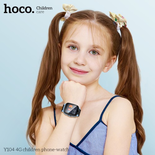 Дитячий смарт-годинник Hoco Y104 42mm. SIM 4G. Wi-Fi. 700 mAh. IP65 Pink