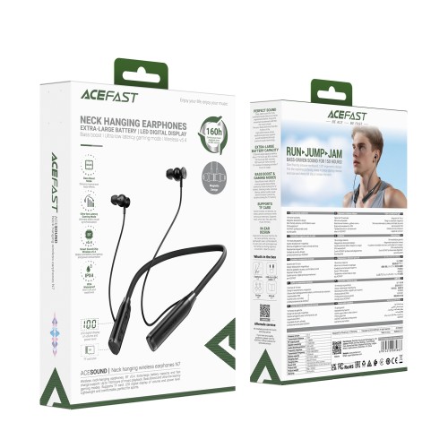 Бездротові спортивні навушники ACEFAST N7 neck hanging wireless earphones Black