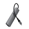 USB-хаб ACEFAST J18 USB-C 6-in-1 HUB docking station Metal Gray
