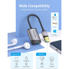 Адаптер Vention USB External Sound Card 0.15M Gray Metal Type (CDKHB)